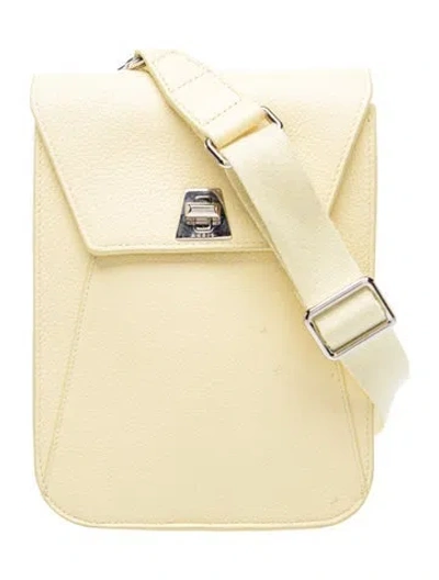 Pre-owned Akris Leather Shoulder Bag In Yellow