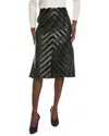 Akris Leather Skirt In Black