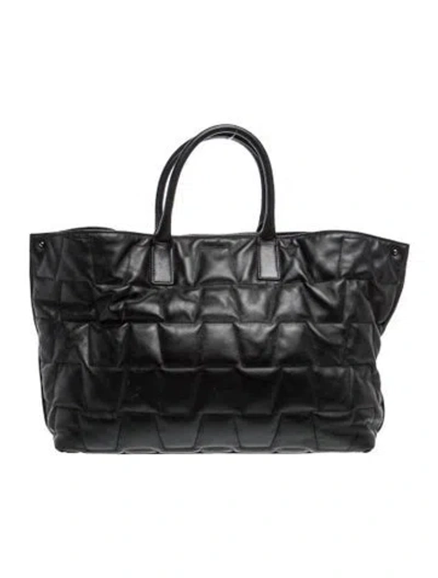 Pre-owned Akris Leather Top Handle Bag In Black