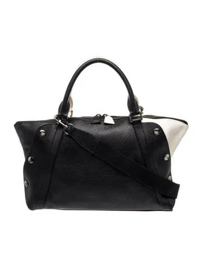 Pre-owned Akris Leather Top Handle Bag In Blue