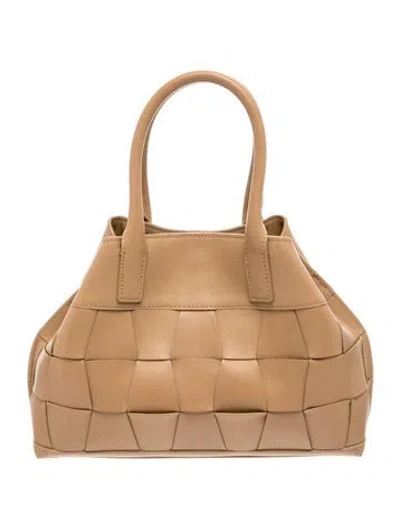 Pre-owned Akris Leather Top Handle Bag In Brown