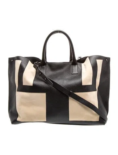 Pre-owned Akris Leather Top Handle Bag In Multicolor