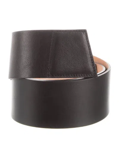Pre-owned Akris Leather Waist Belt In Black