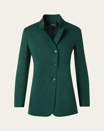 Akris Liam Cashmere Jersey Jacket In Green