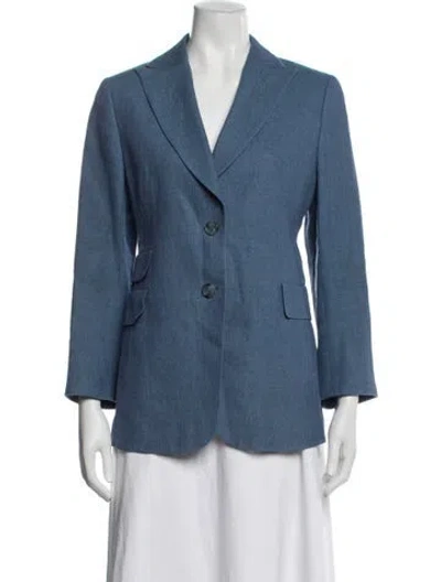Pre-owned Akris Linen Blazer In Blue