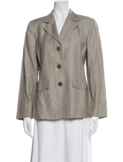 Pre-owned Akris Linen Blazer In Gray