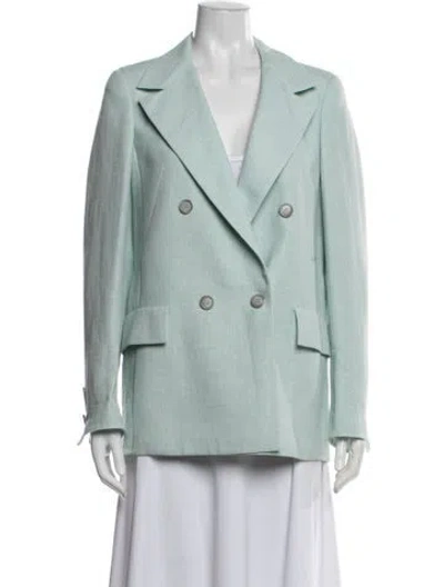 Pre-owned Akris Linen Blazer In Green