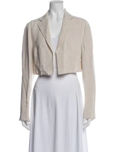 Pre-owned Akris Linen Blazer In Neutrals