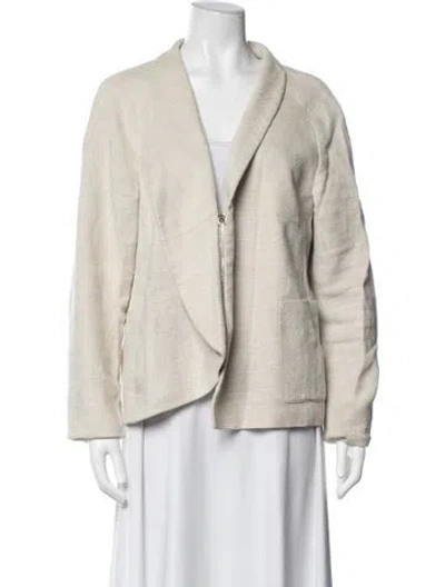 Pre-owned Akris Linen Blazer In Neutrals