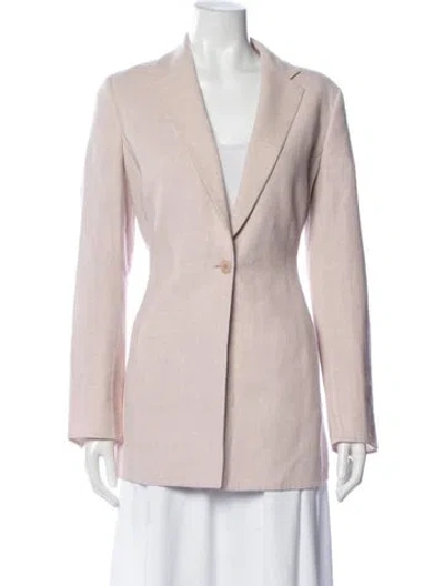 Pre-owned Akris Linen Blazer In Pink
