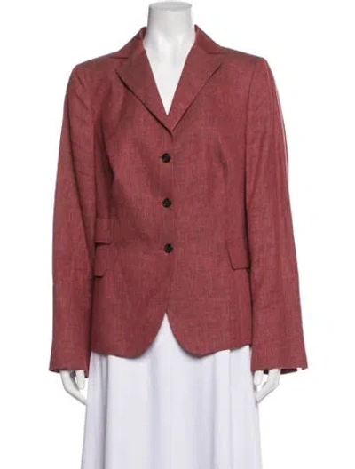 Pre-owned Akris Linen Blazer In Red