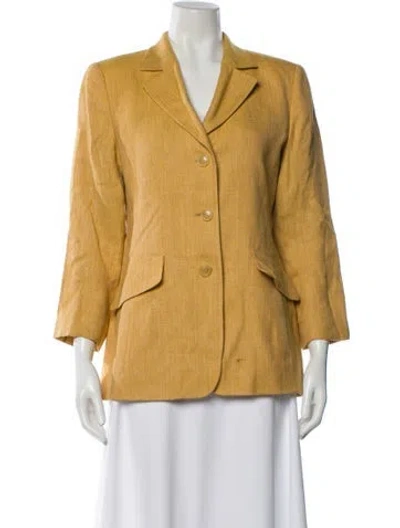 Pre-owned Akris Linen Blazer In Yellow