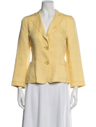 Pre-owned Akris Linen Blazer In Yellow