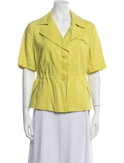 Pre-owned Akris Linen Blazer In Yellow