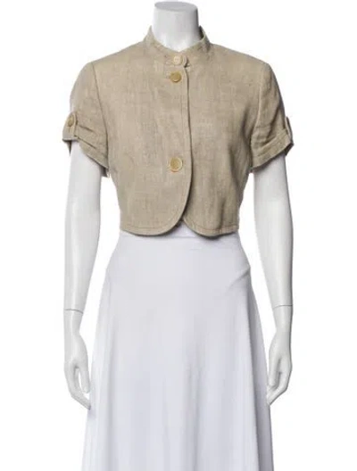 Pre-owned Akris Linen Bolero In Neutral