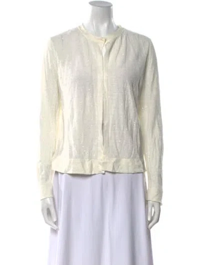 Pre-owned Akris Linen Crew Neck Sweater In Neutral