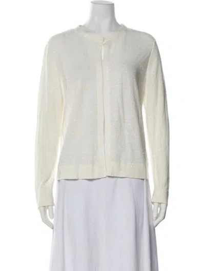 Pre-owned Akris Linen Crew Neck Sweater In Neutral