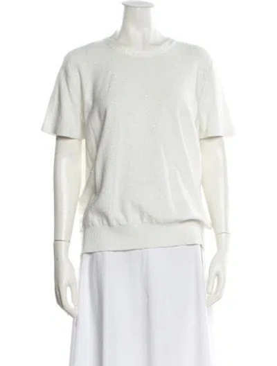 Pre-owned Akris Linen Crew Neck T-shirt In Neutral