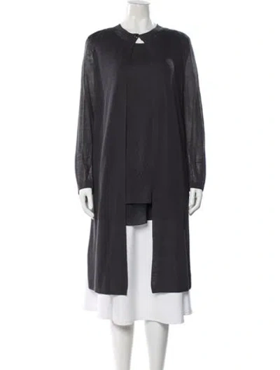 Pre-owned Akris Linen Dress Set In Gray