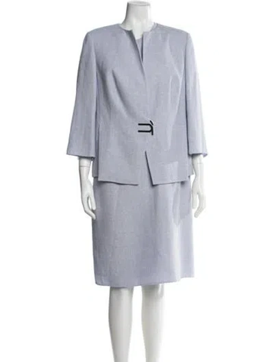 Pre-owned Akris Linen Dress Set In Purple