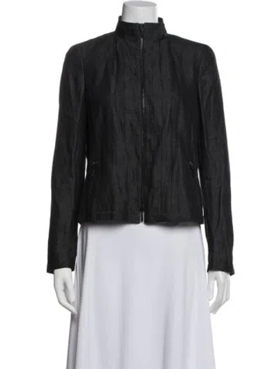 Pre-owned Akris Linen Jacket In Black
