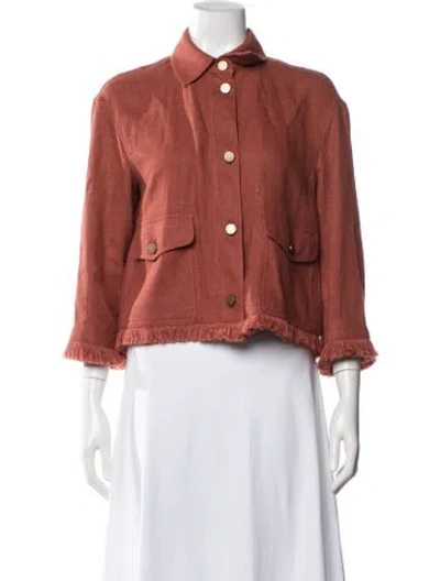 Pre-owned Akris Linen Jacket In Brown