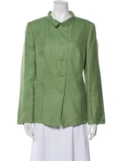 Pre-owned Akris Linen Jacket In Green
