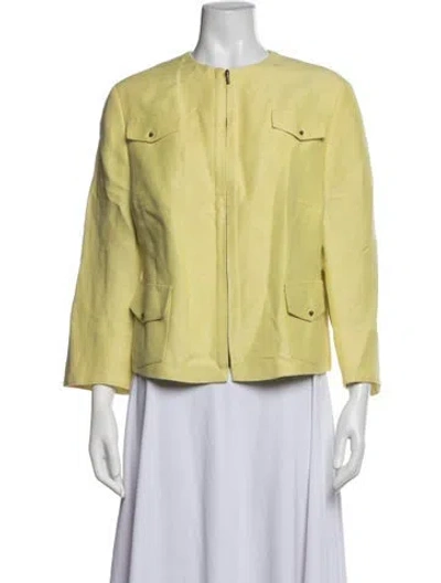 Pre-owned Akris Linen Jacket In Green