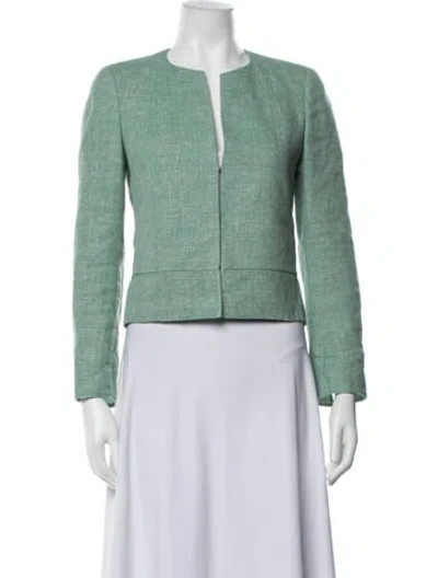 Pre-owned Akris Linen Jacket In Green
