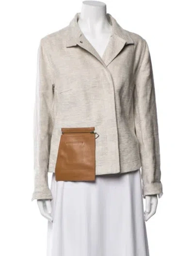 Pre-owned Akris Linen Jacket In Neutrals