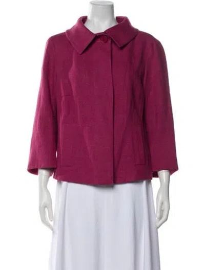 Pre-owned Akris Linen Jacket In Pink