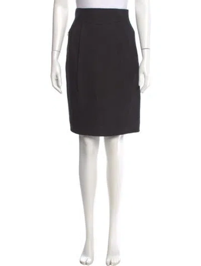 Pre-owned Akris Linen Knee-length Skirt In Black