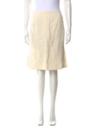 Pre-owned Akris Linen Knee-length Skirt In Neutral