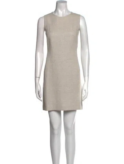 Pre-owned Akris Linen Mini Dress In Neutral