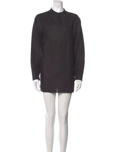 Pre-owned Akris Linen Mini Dress W/ Tags In Gray