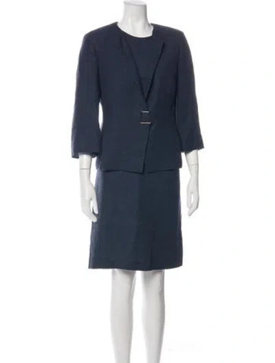 Pre-owned Akris Linen Pant Set In Blue