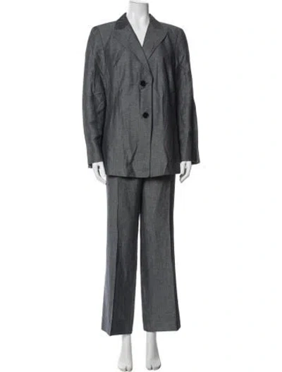 Pre-owned Akris Linen Pantsuit In Grey