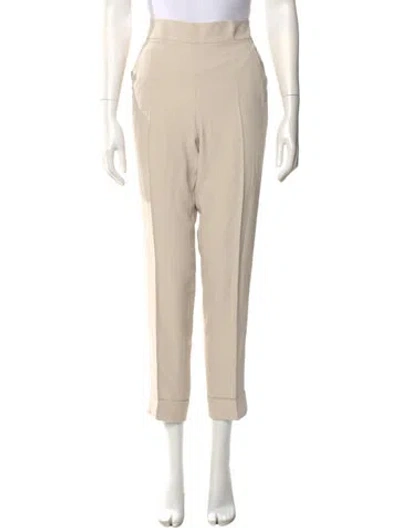 Pre-owned Akris Linen Straight Leg Pants In Neutral