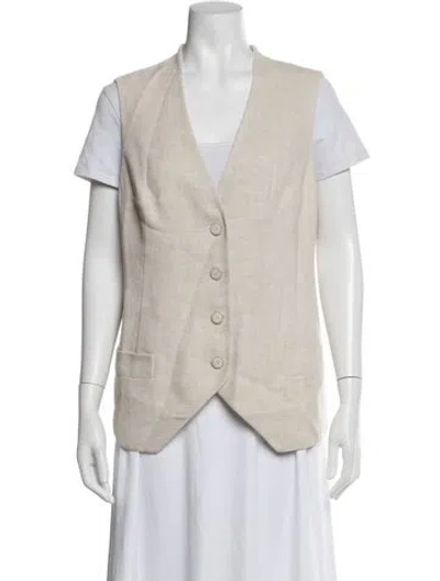 Pre-owned Akris Linen Vest In Neutrals