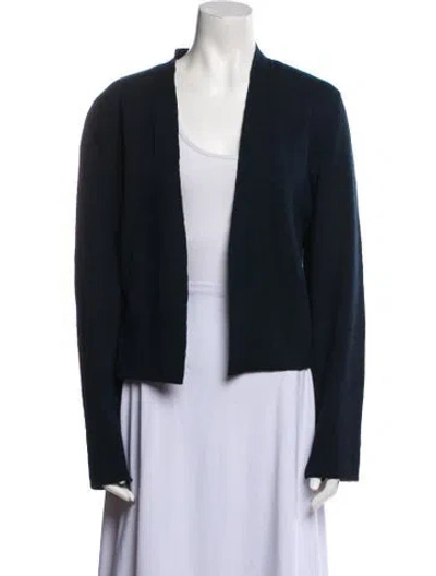 Pre-owned Akris Linen V-neck Sweater In Blue