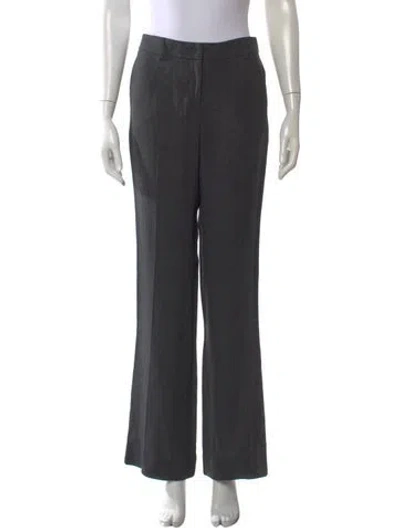 Pre-owned Akris Linen Wide Leg Pants In Gray