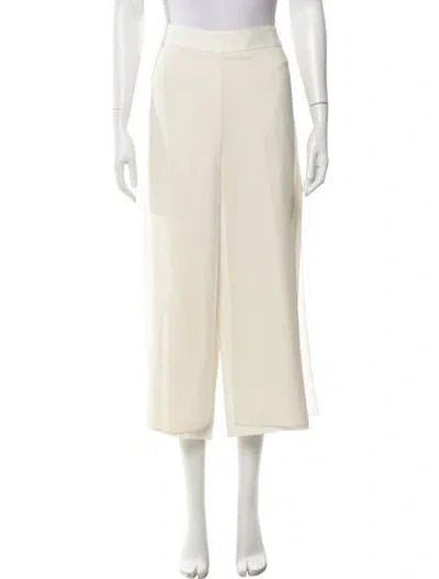 Pre-owned Akris Linen Wide Leg Pants In Neutral