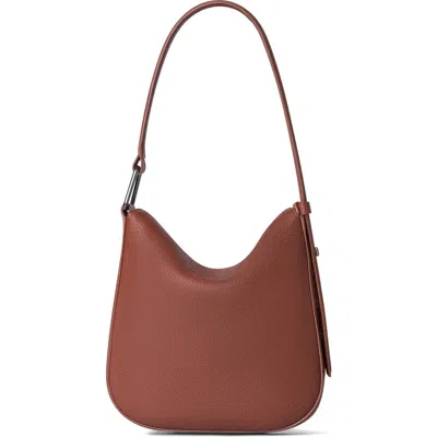 Akris Little Anna Leather Hobo Bag In Brown