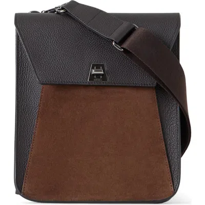 Akris Little Anouk Leather & Suede Messenger Bag In Brown