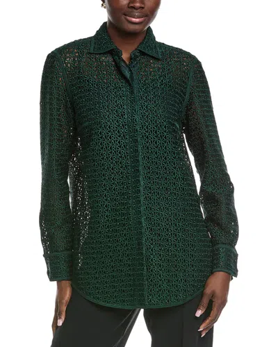 Akris Logo Lace Shirt In Green