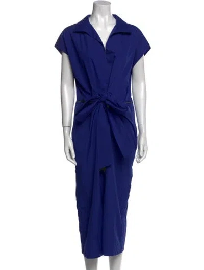 Pre-owned Akris Long Dress In Blue