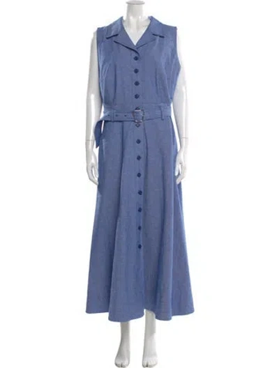 Pre-owned Akris Long Dress In Blue