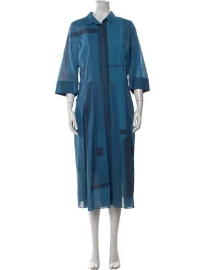 Pre-owned Akris Long Dress In Blue