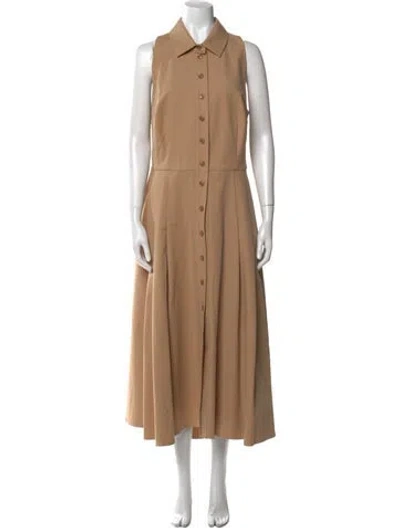 Pre-owned Akris Long Dress In Brown