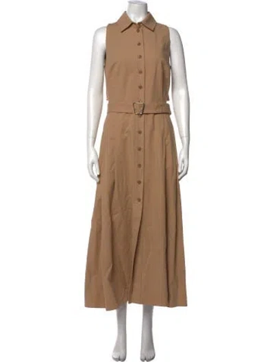 Pre-owned Akris Long Dress In Brown